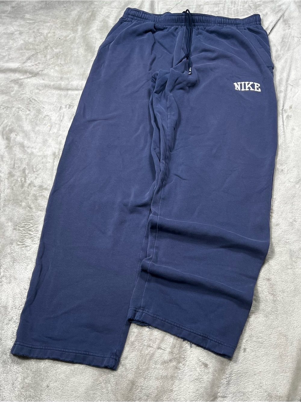 Vintage Nike Baggy Sweatpants Mens XL Blue Spellout Wide Leg 249277 451